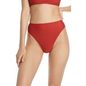 ✨NWT✨Something Navy✨ ribbed high rise bikini